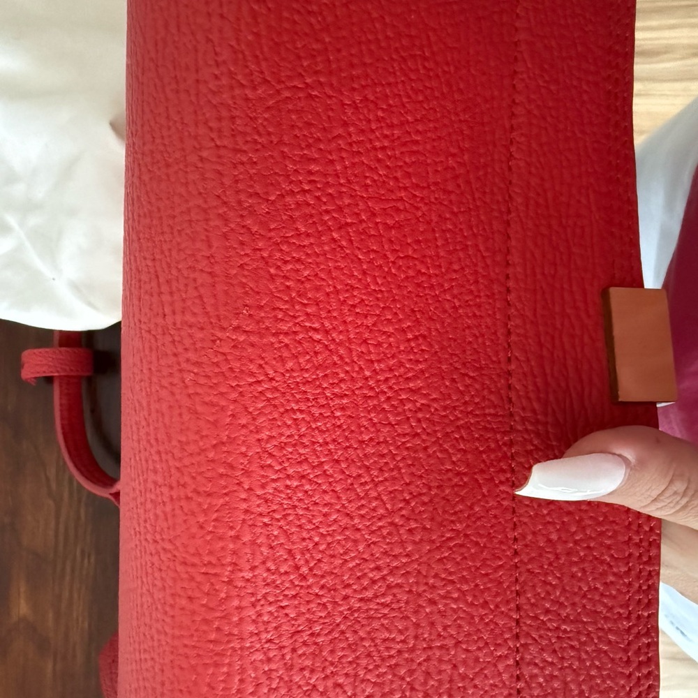 SOLD- 3.1 Phillip Lim Pashli Medium Satchel Red Pebbled Leather Crossbody Bag - Picture 10 of 11